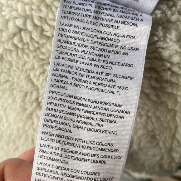 LEVI'S PREMIUM STONEWASHED SHERPA LINED DENIM JACKET SIZE MENS MEDIUM - Picture 13 of 16